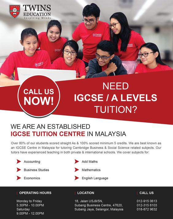 IGCSE / A-Levels and Diploma and Degree Tuition by TWINS Education